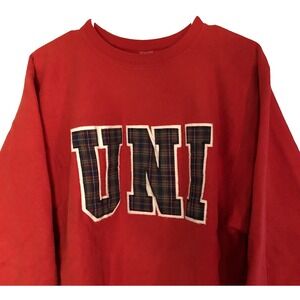 UNI Panthers Sweatshirt University of Northern Iowa Vtg Champion Reverse Weave L